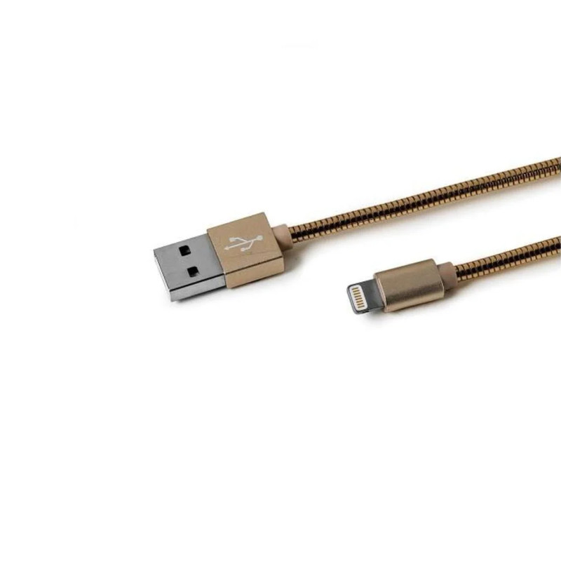Celly LightSnake Mfi USB-A 2.4 to Lightning 1m Cable 12W - Gold - كابل